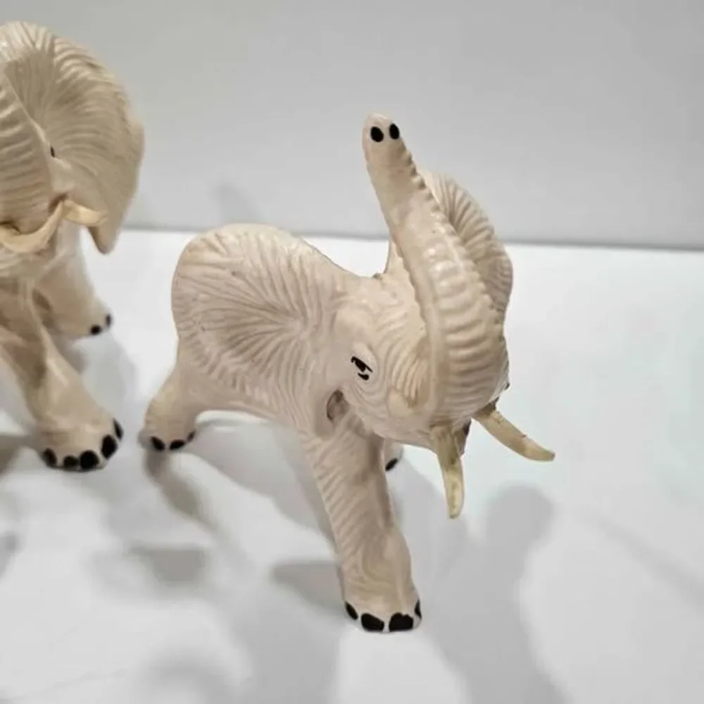 Set of 3 Ceramic Elephant Figurines